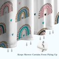 thumbnail image 6 of White Boho Bohemia Rainbow Leopard Hearts Pattern Shower Curtain 72"x72" ,Bathroom Decorative Shower Curtains Set with 12 Hooks,Modern Waterproof Washable Shower Curtain, 6 of 6
