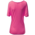 thumbnail image 2 of FashionOutfit Women's Solid Boatneck Dolman T-shirt Tops, 2 of 3