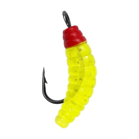 Bionic Fishing Lure with Textured Soft Curved Body and Barbed Metal Hook Realistic Vivid Soft Plastic Fishing Lures for Crappie Fishing and Trout Angling Thoughtful Fathers Day