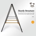thumbnail image 4 of ONCLOUD Outdoor Hanging Chair Stand, Heavy-Duty 450 LBS Support Outdoor Hammock Chair Stand for Patio, Garden, and Backyard, Antique Bronze Finish, 4 of 7