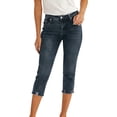 thumbnail image 5 of Capri Jeggings for Women High Waisted Slim Fit Stretch Distressed Denim Capris with Pockets Cropped Jeans, 5 of 9