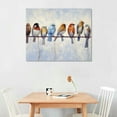 thumbnail image 2 of Nawypu  Abstract Birds Canvas Wall Art: Colorful Birds on Wire Picture Sparrow Painting Artwork for Living Room (Multi-Sized), 2 of 4