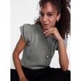 thumbnail image 5 of Scenario Women's Sweater with Flutter Sleeves, Lightweight, Sizes XS-XXXL, 5 of 6