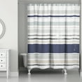 thumbnail image 2 of Creative Products Navy and Blue Stripes 71x74 Shower Curtain, 2 of 7