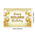 thumbnail image 3 of Sparkling Golden Happy Golden Birthday Banner Background Party Supplies for Birthday Party Decorations Photography Props Balloon Decors, 3 of 8