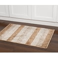 thumbnail image 2 of Linon Home Decor RUGEV1123 2 x 3 ft. Evolution Collection Damask Stripes Area Rug, Brown & Beige, 2 of 4