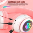 thumbnail image 3 of Audífonos Inalámbricos Cat Ear Bluetooth Luz RGB Negro Yasuhisa EJ-0141, 3 of 5