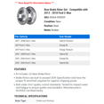 thumbnail image 2 of Rear Brake Rotor Set - Compatible with 2013 - 2018 Ford C-Max 2014 2015 2016 2017, 2 of 2