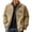 Khaki, variant on Men's Cargo Pocket Jacket Fashion Solid Color Outdoor Climb Pocket Long Sleeve Cargo Jackets Durable Breathable Workwear Top for Men