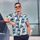 thumbnail image 4 of Fotbe Blue Excavator Camiseta Polo de Golf para Hombre con Estampado – Camisa Deportiva Transpirable con Cuello Abotonado-X-Large, 4 of 6