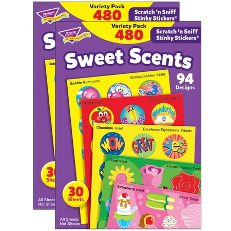 UPC: 0194629031511 | TREND Sweet Scents Stinky Stickers Variety Pack 480 Per Pack 2 Packs