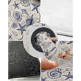 thumbnail image 3 of Shag Bath Rugs Ocean Navy Blue Starfish Conch Seamless Plush Soft Fluffy Doormat Floor Carpet,Non-Slip Living Room Bedroom Kitchen Entryway Door Mats Marine Life Retro Linen, 3 of 6