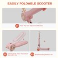 thumbnail image 3 of 3 Wheel Scooter For Kids, 2-In-1 Folding Toddler Scooter ,Scooter With Adjustable Handlebar And Folding Seat, Ride On Toys With Music Led Lights Rear Brake For Boys Girls Ages 3-5 ,Kids Gift（Pink), 3 of 9