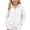 A White, variant on Child Padded Jacket Dqueduo Children's Winter Solid Color Full Zip Hooded Fleece Lined Sweatshirt Coat Jacket