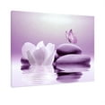 thumbnail image 2 of Zen Stone Canvas Wall Art with Water and Purple Butterfly, Serene Picture for Bathroom, Living Room, and Yoga Spa Decor, 2 of 8