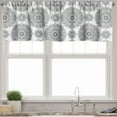 thumbnail image 3 of Ambesonne Mandala Valance & Curtain, Eastern Petals and Leaves, 55"x45", Black and White, 3 of 6