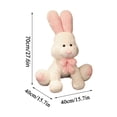 thumbnail image 3 of Plyzle 80cm Giant Bunny Plush Toy Soft Stuffed Animal Rabbit Doll for Kids Girls Birthday Gift Cuddly Pillow Pet, 3 of 6