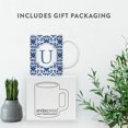 thumbnail image 4 of Koyal Wholesale Ceramic Coffee Mug, Moroccan Monogram  U, 4 of 5