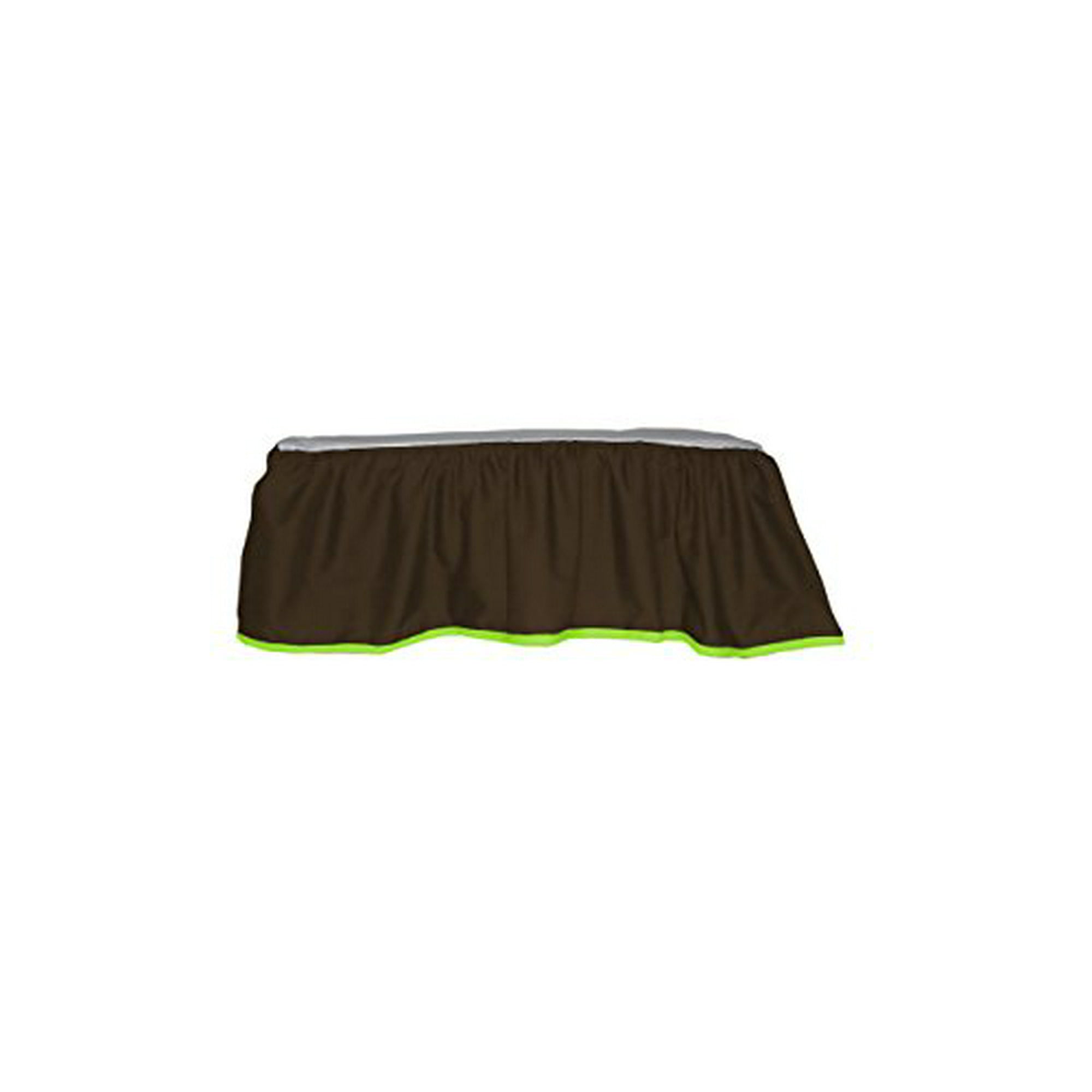 Baby Doll Bedding Solid Two Tone Crib Skirt Dust Ruffle Brown