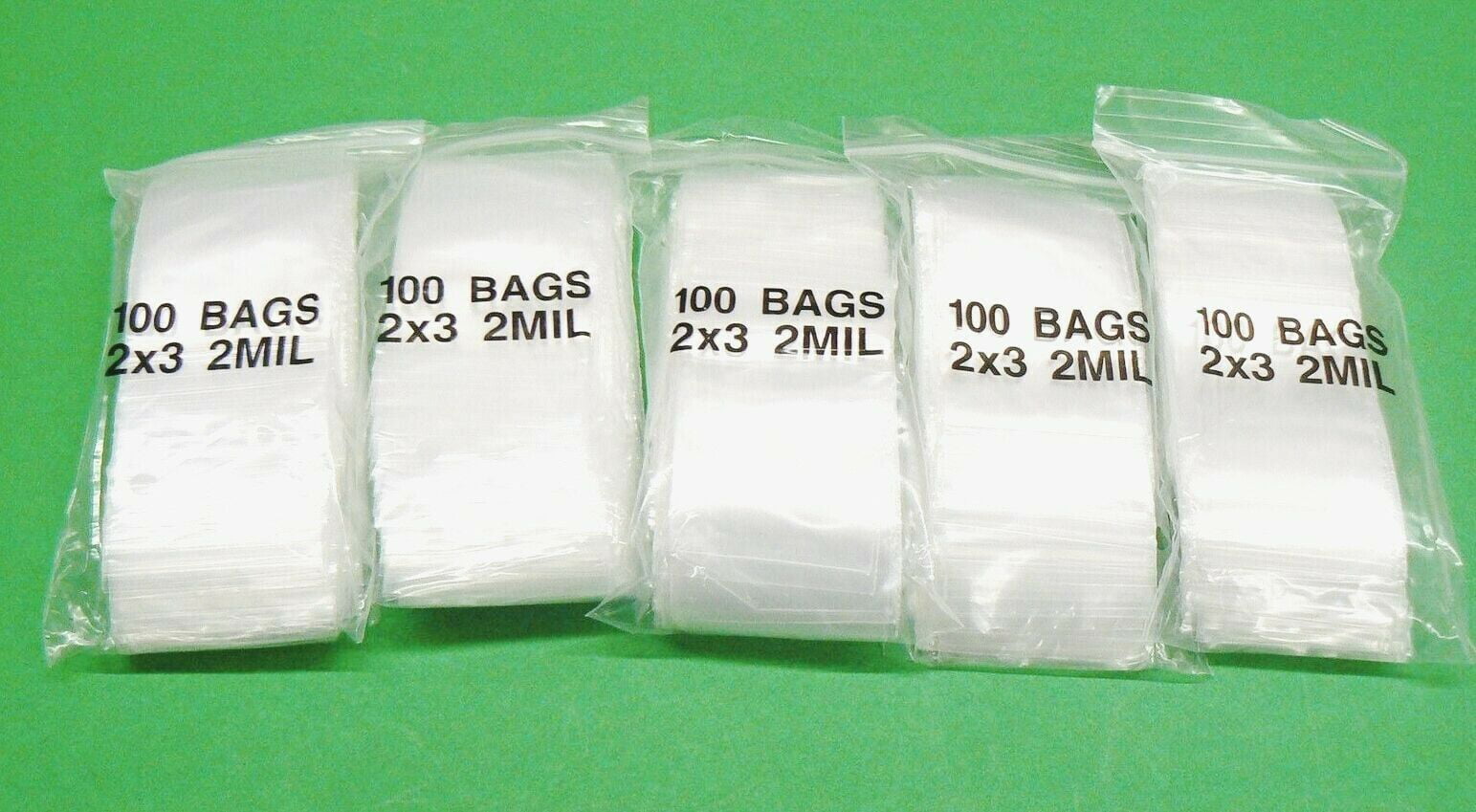 100 Baggies 2" X 3” Small Recloseable Seal Clear Plastic Poly Bag 4 Mil