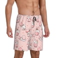 thumbnail image 2 of Kdxio Easter Rabbit Print Mens Shorts, Breathable Lounge Sleepwear Set with Elastic Waistband and Pockets-Small, 2 of 6