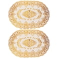 thumbnail image 1 of Table Pads, 2pcs Heat Insulated Washable Place Mats Set  For Wedding Decoration Oval 01, 1 of 8