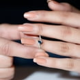thumbnail image 4 of Rosec Jewels Pear Shape London Blue Topaz Promise Ring with Diamond for Women - Bypass Ring, 925 Sterling Silver, US 8.00, 4 of 8