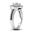 thumbnail image 2 of Bridal Set Halo Stackable Engagament Ring For Her Gift 1.9 Ct Diamond 14K White Gold Over, 2 of 2