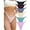 Assorted-6pack, variant on Finetoo 6 Pack Seamless Underwear for Women Cheeky Panties No Show High Cut Low Rise Adjustable Womens Bikini Underwear