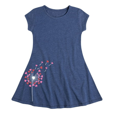 

Instant Message - Dandelion Hearts - Girls Fit And Flare Cap Sleeve Dress