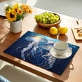 thumbnail image 5 of Placemat Ocean Jellyfish Placemats for Dining Table Watercolors Blue Washable Table Mats for Party Kitchen Dining Decoration, 5 of 7