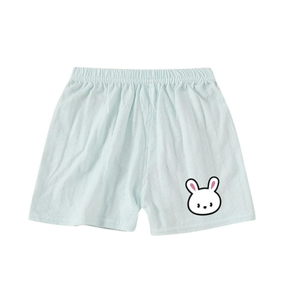 QTOCIO Toddler Girls Clothes, Summer Girls Shorts, Summer Thin Baby Shorts Cool Pants Baby Big Butt Pants Children's Five Quarter Pants, Blue, 0 Months