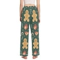 thumbnail image 3 of FORMRS Women's Pajama Pants with Pockets Soft Comfy Loungewear Sleep Bottom, Sizes S-2XL, Brown Christmas Gingerbread, 3 of 8