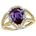 thumbnail image 2 of Star K � Pear Shape 11x8mm Simulated Alexandrite Halo Split Shank Big Stone Ring, 2 of 9