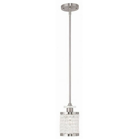 

1 Light Mini Pendant in New Traditional Style 5 inches Wide By 10.75 inches High-Brushed Nickel Finish Bailey Street Home 218-Bel-1764561