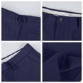 thumbnail image 5 of Fabrcox Mens Dress Shorts Elastic Waist Bermuda Shorts for Men Summer Work Office Business Men's Shorts Casual with Pockets Blue XL, 5 of 9