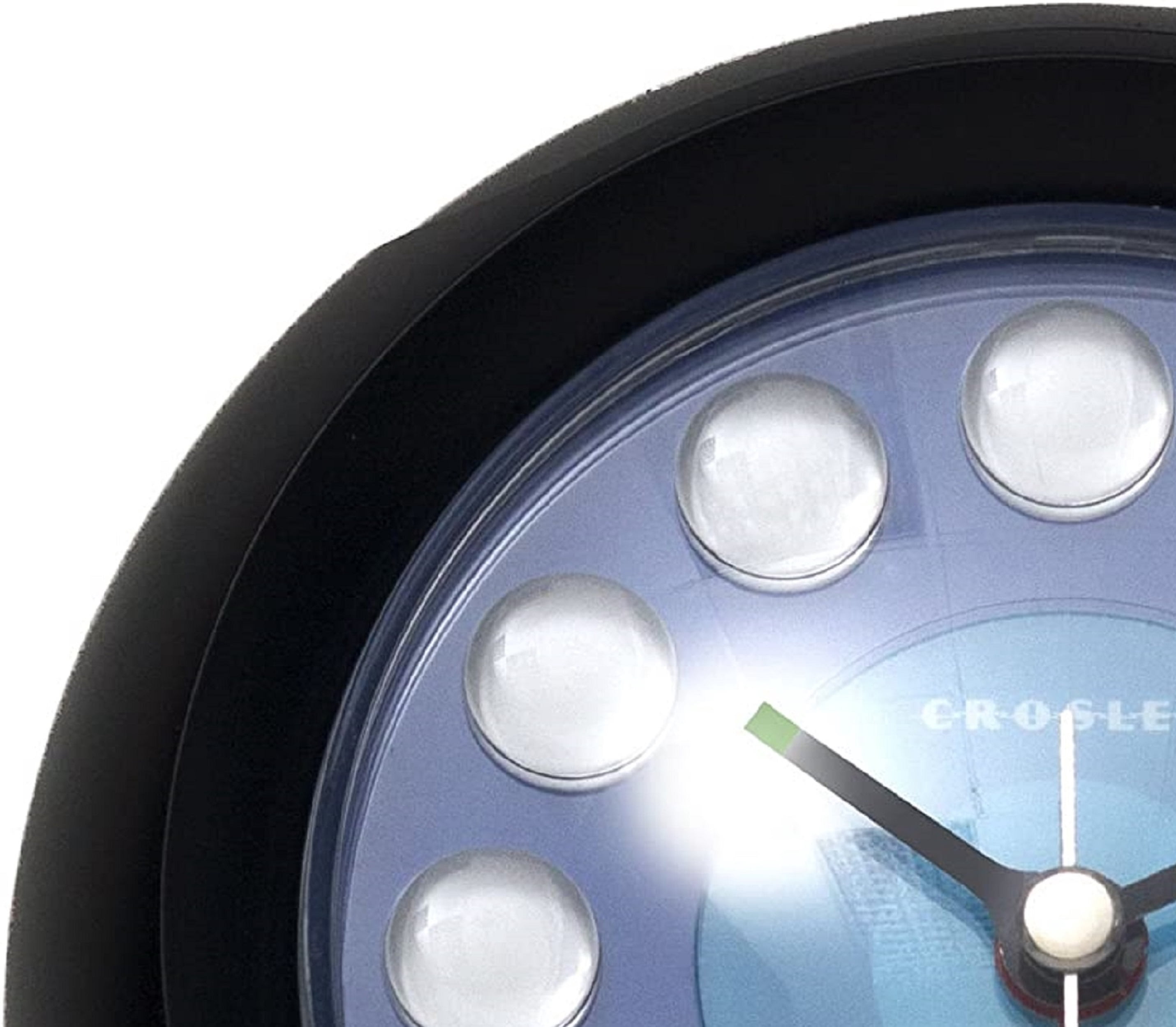 Crosley USB Ball Quiet Analog QA Alarm Clock with Analog Display and Charging Port - Black