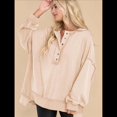 thumbnail image 4 of Sudadera para Mujer, Estilo Informal, de Larga, con Botones y Cuello Henley, Estilo Túnica, para Otoño. Albaricoque M, 4 of 7