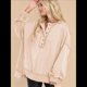 thumbnail image 4 of Sudadera para Mujer, Estilo Informal, de Larga, con Botones y Cuello Henley, Estilo Túnica, para Otoño. Albaricoque XL, 4 of 7