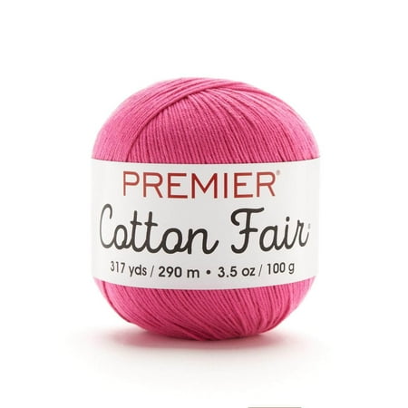 UPC: 0847652015385 | Premier Yarns Light Acrylic Cotton Blend Bright Pink Yarn 317 yd