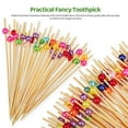 thumbnail image 2 of 200Pcs Bamboo Appetizer Forks for Food and Drinks Non-deformable and Disposable, 2 of 8
