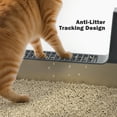 thumbnail image 2 of XXXL Cat Litter Box Jumbo for Big Cat Multiple, Metal Litter Box with High Sides, Extra Large Stainless Steel Litter Box with Scoop, Easy to Clean, Dark Gray, 2 of 7