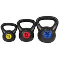 thumbnail image 1 of BalanceFrom Set of 3 Vinyl Kettlebell with 10-, 15-, and 20-Pound Weights, 1 of 9
