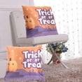 thumbnail image 6 of Halloween Pumpkin Trick Or Treat Throw Pillow Covers Pillowcases 16 x 16 Inch Home Decor 2 Packs for Bedroom Sofa, 6 of 6