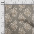 thumbnail image 2 of oneOone Polyester Spandex Light Gray Fabric Asian Paisley Sewing Material Print Fabric By The Yard 56 Inch Wide, 2 of 4