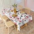thumbnail image 3 of Colorful Mushroom Floral White Pattern Rectangle Tablecloth 60"x120",Waterproof Polyester Rectangle Table Cloth, Wipeable Spillproof Polyester Tablecloth for Dining, Camping, Indoor and Outdoor, 3 of 6