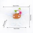 thumbnail image 4 of Highland Cow with Flowers, Brown Highland Cow Figurine, Scottish Tomte Decor, Nordic Home Decoration, Gift, 4 of 9