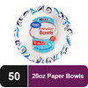 Great Value Everyday Disposable Paper Bowls, 20oz, 50ct