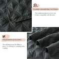 thumbnail image 4 of Exclusivo Mezcla Bed Quilt Set King Size for All Seasons, Stitched Pattern Quilted Bedspread/ Bedding Set/ Coverlet with 2 Pillow shams, Lightweight and Soft, Grey, 4 of 7