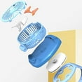 thumbnail image 3 of Mini USB Rechargeable Watch Fan with LED Light and Comfortable Wrist Strap Portable Strong Wind Cat Ear Design for Outdoor Use, 3 of 3